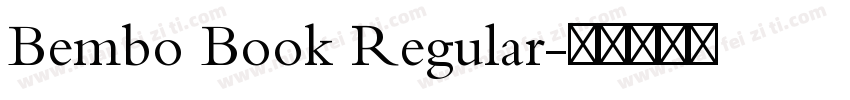 Bembo Book Regular字体转换
